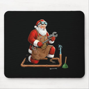 Grappige Loodgieter Kerstman Kerst Grafisch Muismat