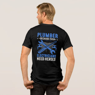 Grappige loodgieter omdat elektriciens helden nodi Tri-Blend shirt