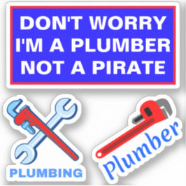 Grappige loodgietersspreuk sticker