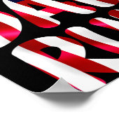 Grappige loop vader loopt marathonliefhebber usa h poster (Hoek)