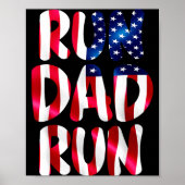 Grappige loop vader loopt marathonliefhebber usa h poster (Voorkant)