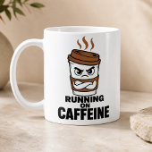 Grappige 'Lopen Op Cafeïne' Koffiemok Sarcastisch