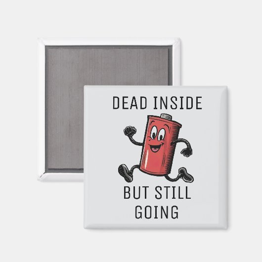 Grappige lopende batterij magneet (Voorkant / Achterkant)