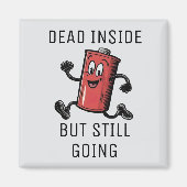 Grappige lopende batterij magneet (Voorkant)