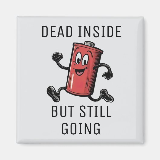 Grappige lopende batterij magneet (Voorkant)