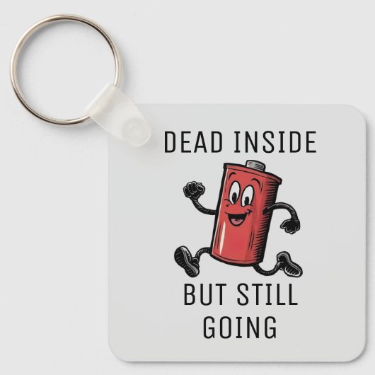 Grappige lopende batterij sleutelhanger (Voorkant)