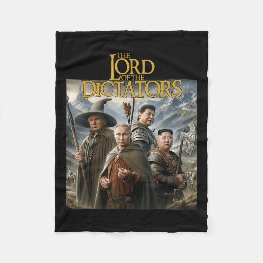 Grappige Lord Dictators Anti Poetin Trump Kim Jong Fleece Deken (Voorkant)