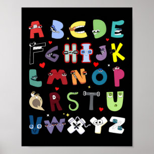 Grappige Lore Alfabet A Tot Z Hi Letter Voor Kinde Poster