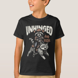 Grappige losgeslagen en wilde wasbeer cowboy Weste T-shirt