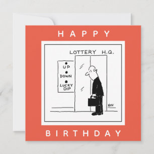 Grappige Loterij Keuze Lift Cartoon Kaart