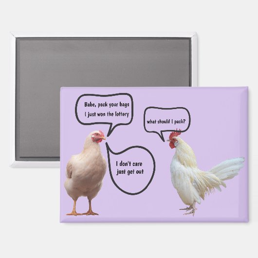 Grappige Loterij Magneet (Voorkant / Achterkant)