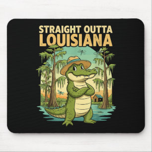 Grappige Louisiana-alligator Retro-wildlife Reis B Muismat