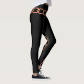 Grappige Love Lock Key Quote Chainlink Zwart Leggings (Rechts)