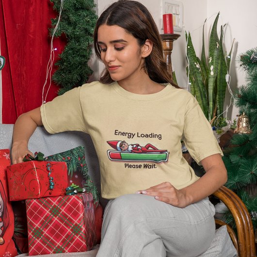 Grappige Low Energy Elf Progress Bar T-shirt
