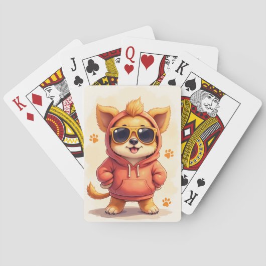 Grappige Lowchen Kawaii Hond Pokerkaarten (Achterkant)