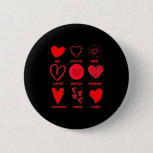 Grappige Lsp Spraak Taal Patholoog Valentijnen Ronde Button 5,7 Cm