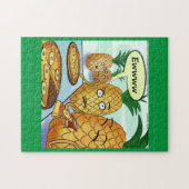 Grappige LTCartoons Ananas Pizza Strip Jigsaw  Legpuzzel (Horizontaal)