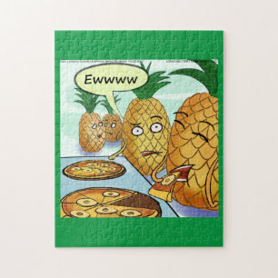 Grappige LTCartoons Ananas Pizza Strip Jigsaw  Legpuzzel