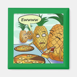 Grappige LTCartoons Ananas Pizza Strip Koelkast Magneet