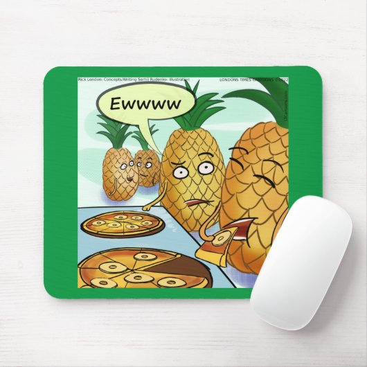 Grappige LTCartoons Ananas Pizza Strip Muismat (Met muis)