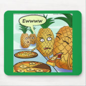Grappige LTCartoons Ananas Pizza Strip Muismat (Voorkant)