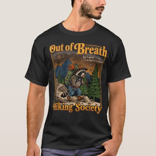 Grappige 'Lucht Tekort Wandelvereniging' T-shirt (Voorkant)