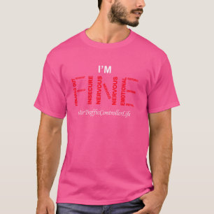 Grappige luchtverkeersleider ik ben prima Humor gr T-shirt