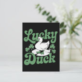 Grappige Lucky Goose St. Patrick's Day-ontwerp Feestdagenkaart (Staand voorkant)