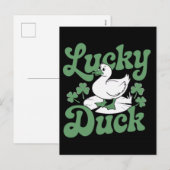 Grappige Lucky Goose St. Patrick's Day-ontwerp Feestdagenkaart (Voorkant / Achterkant)