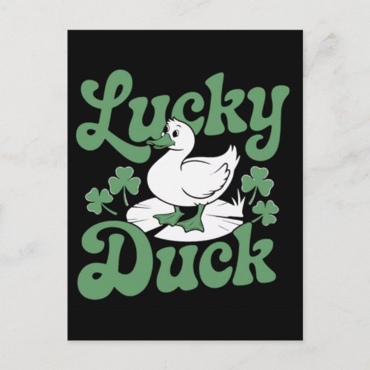 Grappige Lucky Goose St. Patrick's Day-ontwerp Feestdagenkaart (Voorkant)