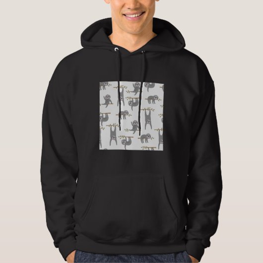 Grappige luiaard 76 hoodie (Voorkant)