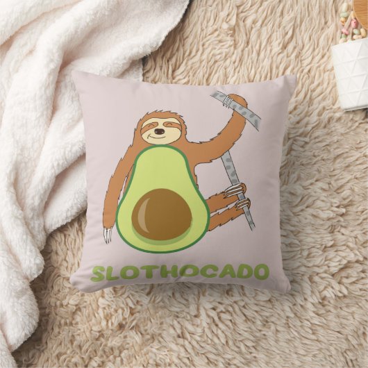 Grappige Luiaard Avocado Slothocado Kussen (Deken)