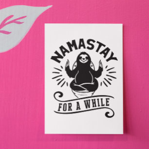 Grappige Luiaard Badkamer Humor Namastay Briefkaart