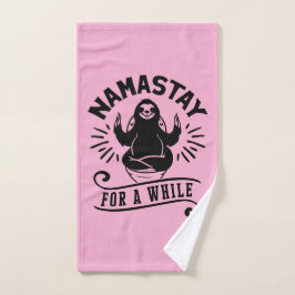 Grappige Luiaard Badkamer Humor Namastay Handdoek
