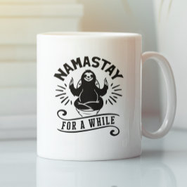 Grappige Luiaard Badkamer Humor Namastay Koffiemok
