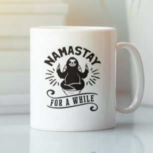 Grappige Luiaard Badkamer Humor Namastay Koffiemok