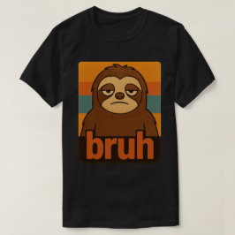 Grappige Luiaard "Bruh" Meme – Retro Vintage Dier T-shirt
