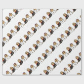 Grappige luiaard bruid en bruidegom bruiloft cadeaupapier (Vlak)