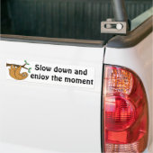 Grappige luiaard cartoon bumpersticker (Op Truck)