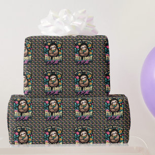 Grappige luiaard citaat overal afdrukken cadeaupapier