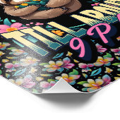 Grappige luiaard citaat overal afdrukken foto afdruk (Hoek)