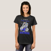 Grappige Luiaard Darmkanker Strijder T-shirt (Voorkant volledig)