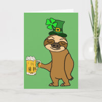 Grappige Luiaard die St. Patrick van het Bier het