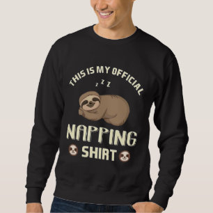 Grappige luiaard Dit is mijn officiële napping vro Trui