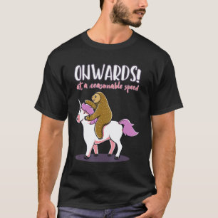 Grappige Luiaard En Eenhoorn Redelijke Snelheid Ge T-shirt