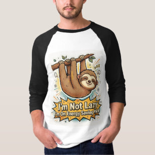 Grappige Luiaard Energiebesparende Modus Cute Dier T-shirt