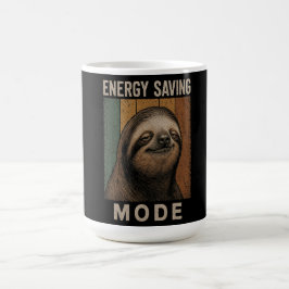 Grappige Luiaard Energiebesparende Modus Retro Des Koffiemok
