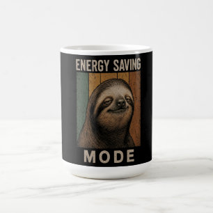 Grappige Luiaard Energiebesparende Modus Retro Des Koffiemok