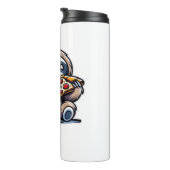 Grappige luiaard eten Pizza, Kawaii Dierenvriend O Thermosbeker (Geroteerd rechts)