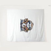 Grappige luiaard eten Pizza, Kawaii Dierenvriend O Wandkleed (Voorkant (horizontaal))